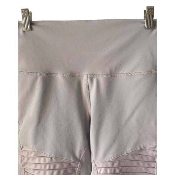 ALO YOGA Lavender Cloud High-Rise Waist Moto Style Women's Leggings Size Medium - Picture 3 of 7